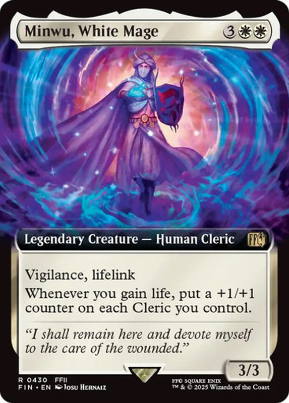 Minwu, White Mage (Extended Art) (Foil)